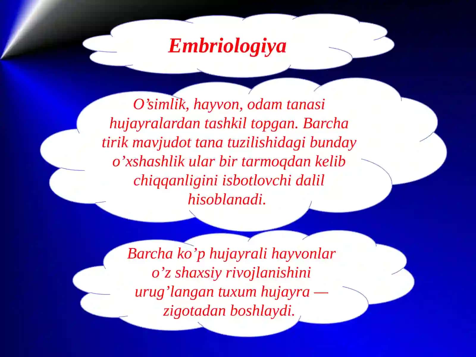 Evolutsiyani isbotlashda embriologiya va solishtirma anatomiya, paleontologiya fan dalillari 2