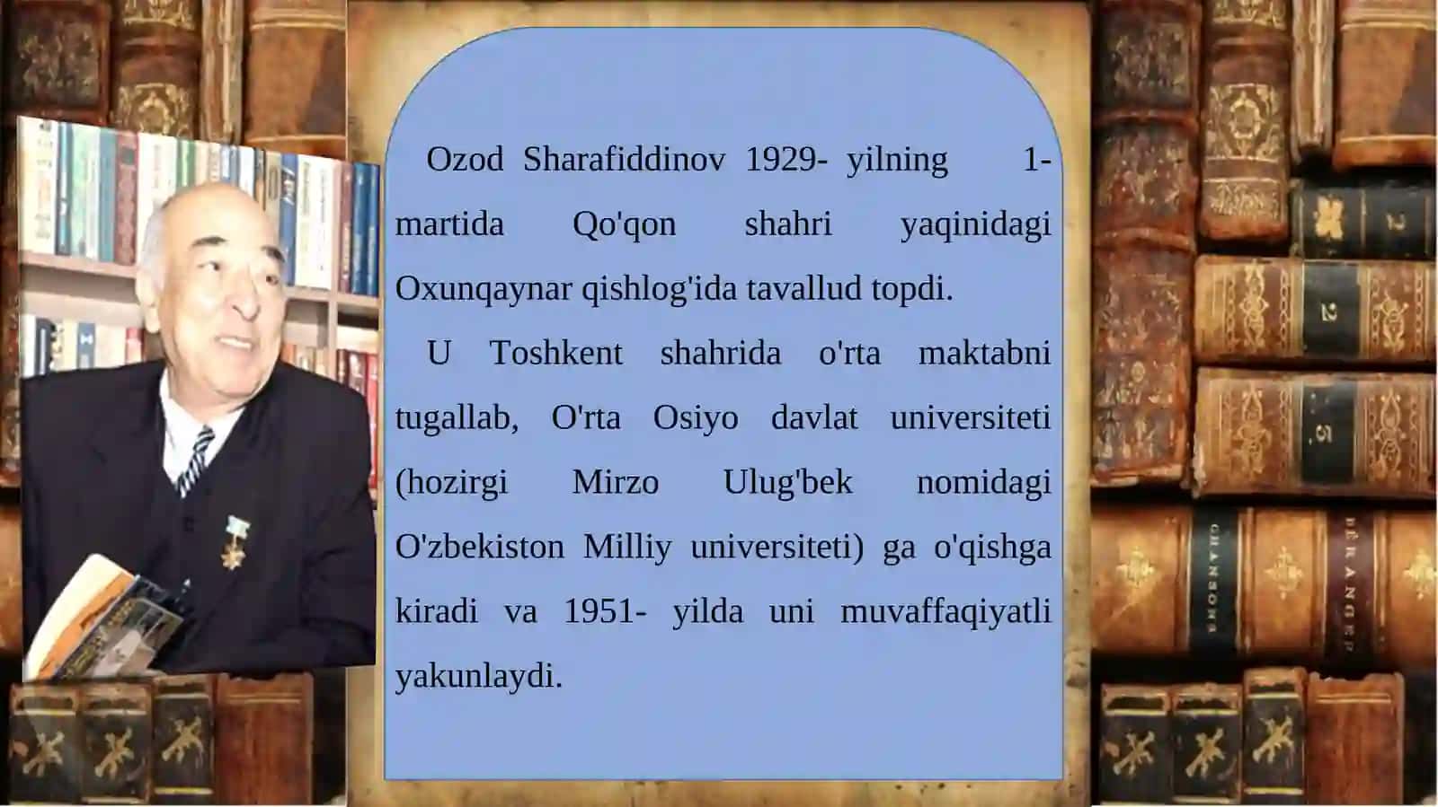 8-sinf Ozod Sharafiddinov hayoti va ijodi 2