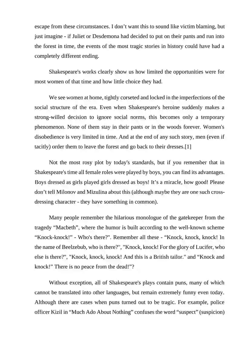 Humor in Shakespeare's interpretation 2