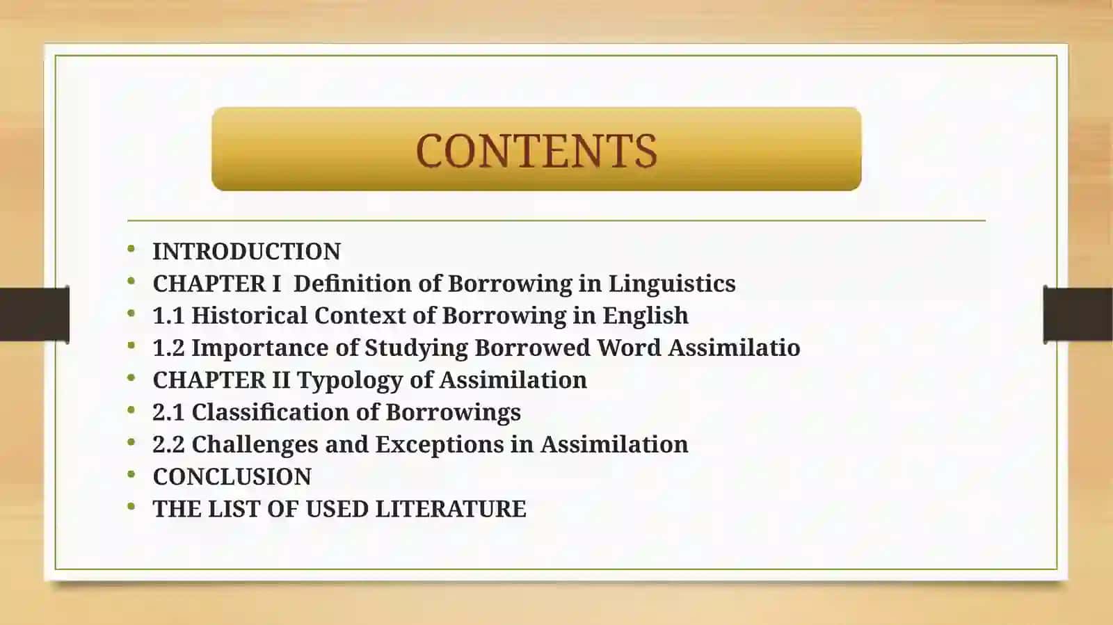 Ways of assimilating the borrowed words in the English language 2