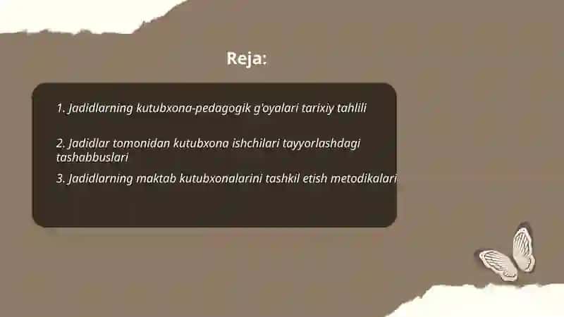 Jadidchi ma'rifatparvarlarning kutubxona sohasi pedagogikasiga qo'shgan hissalari 2
