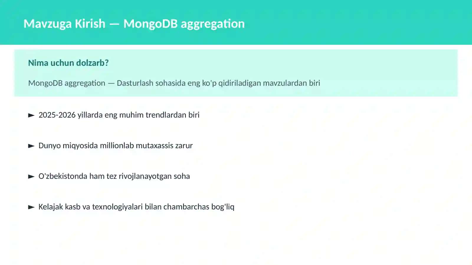 MongoDB aggregation 2