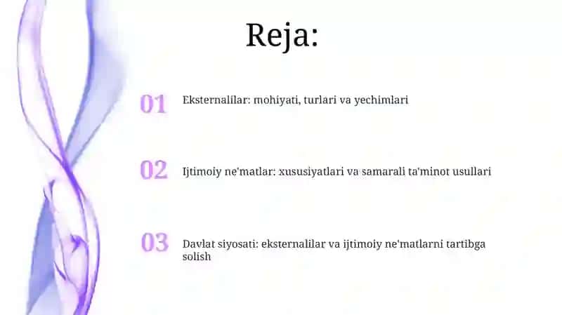 Tashqi Samaralar va Ijtimoiy Ne'matlar 2