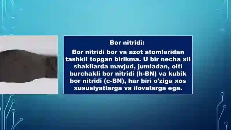 Òta qattiq materiallar. Bor nitridi, olmos va ularning xossalari, olish metodikasi va texno 2