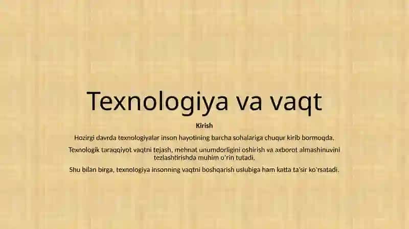 Texnologiya 2