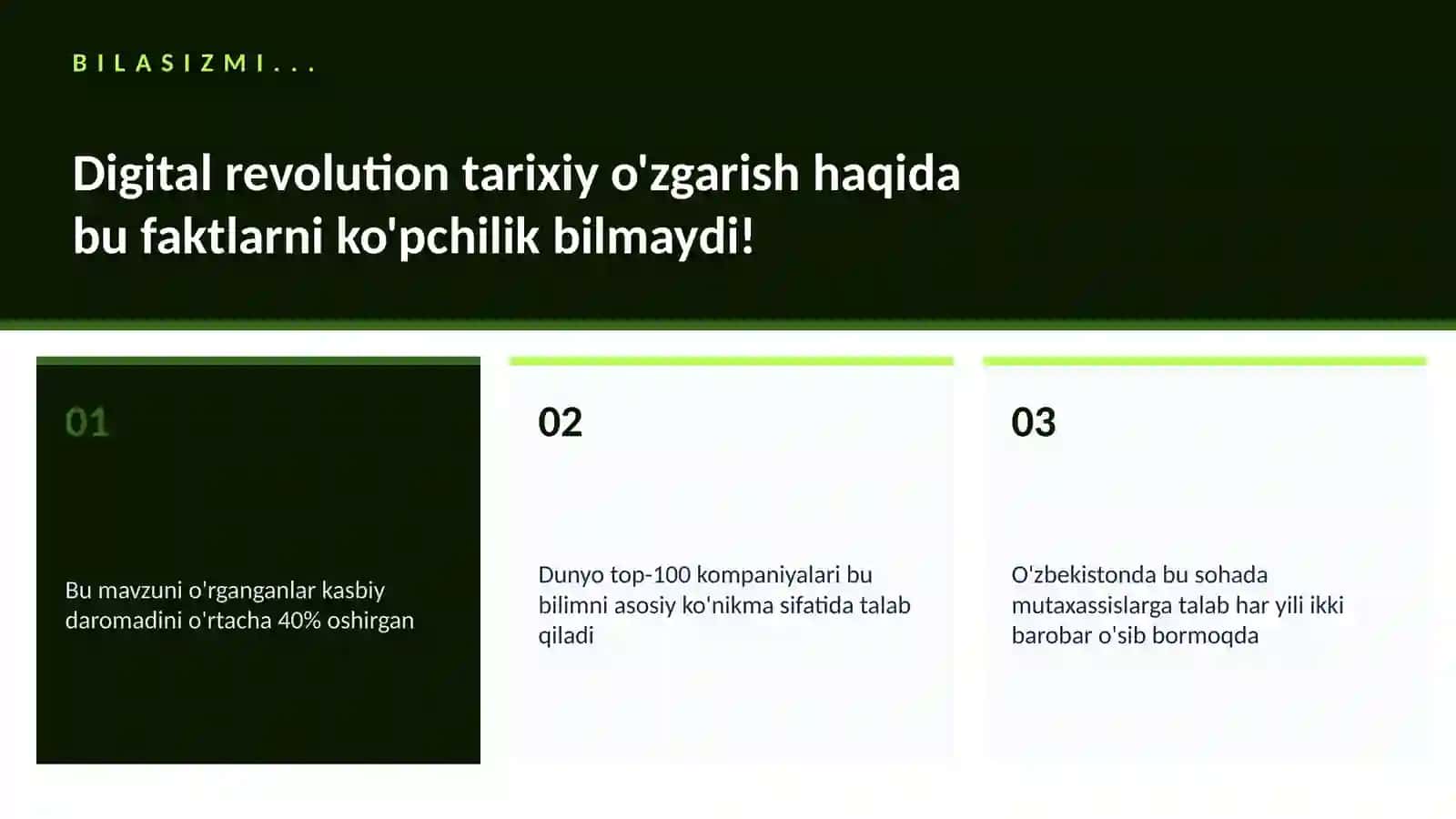 Digital revolution tarixiy o'zgarish 2