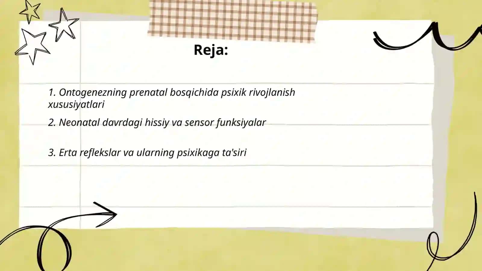 Ontogenizning ilk bosqichlarida insonning psixik rivojlanishiga xos xususiyatlar 2