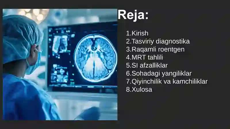 Sun'iy intellekt yordamida tasviriy diagnostika: Raqamli rentgen va MRT tahlili 2