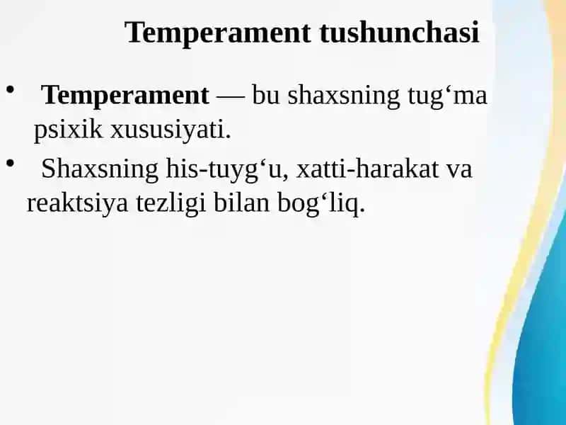 Temperament tushunchasi 2