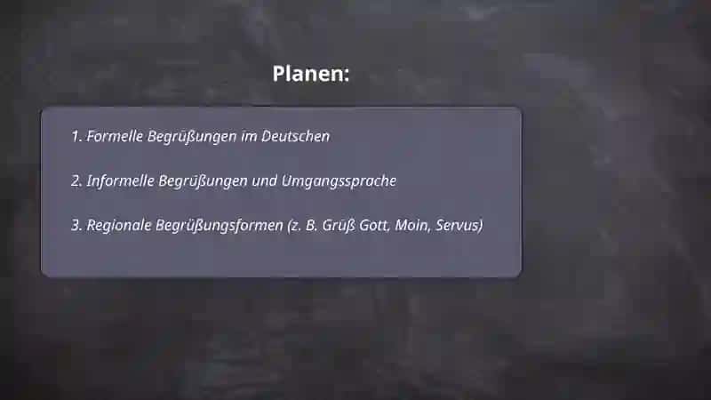 Formelle Begrüßungen im Deutschen 2