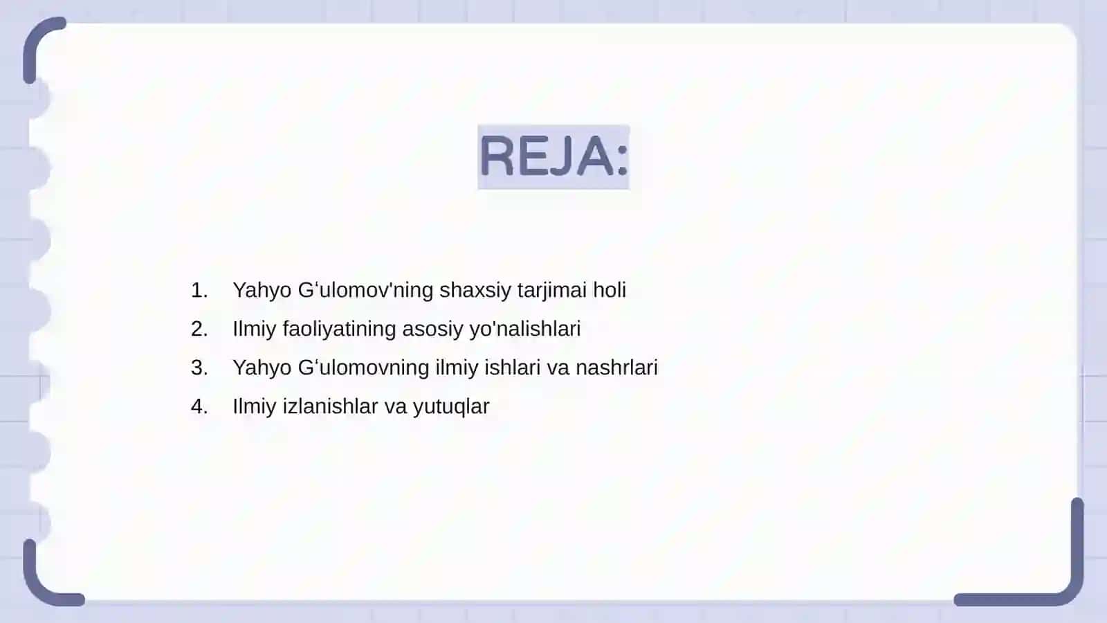 Yahyo Gʻulomov ilmiy faoliyati 2