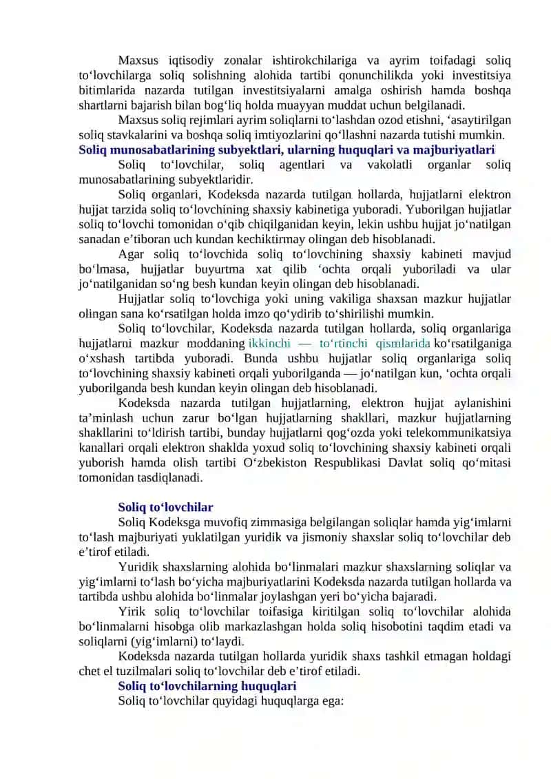 Soliqlar va yig'imlar tizimi 2