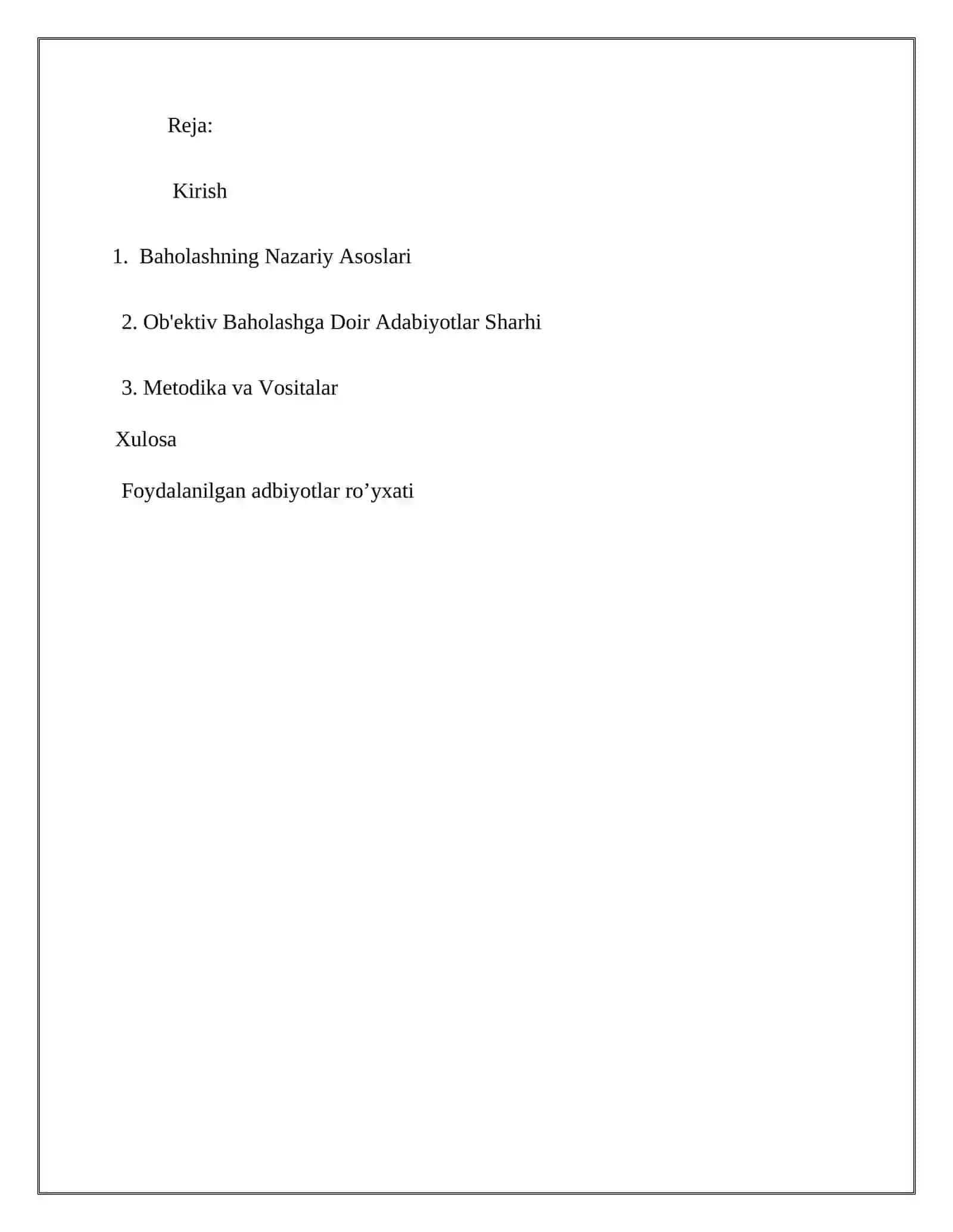 O‘quvchilar bilimini ob’ektiv baholashga doir adabiyotlar bilan tanishish 2