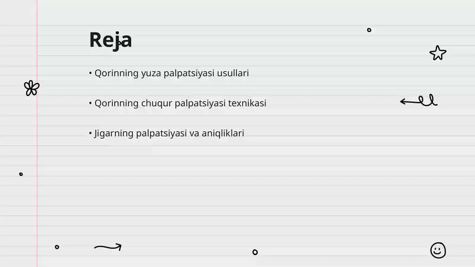Qorinning yuza va chuqur palpatsiyasi, jigarning palpatsiyasi va perkussiyasi 2