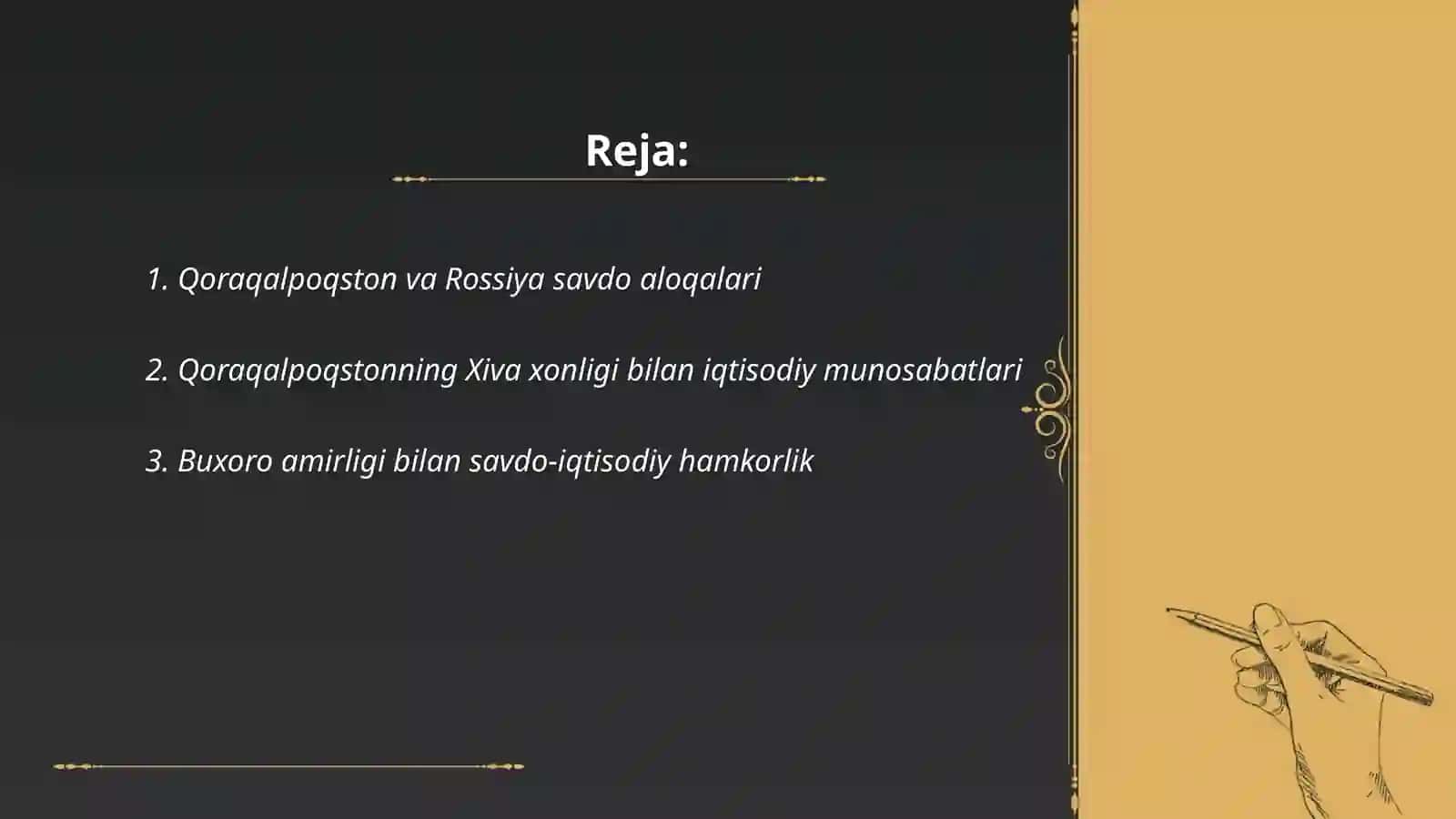 Qoraqalpoqstonning XVIII XIX asrdagi qo'shni xalqlar bilan savdo madaniy boglanishlari 2