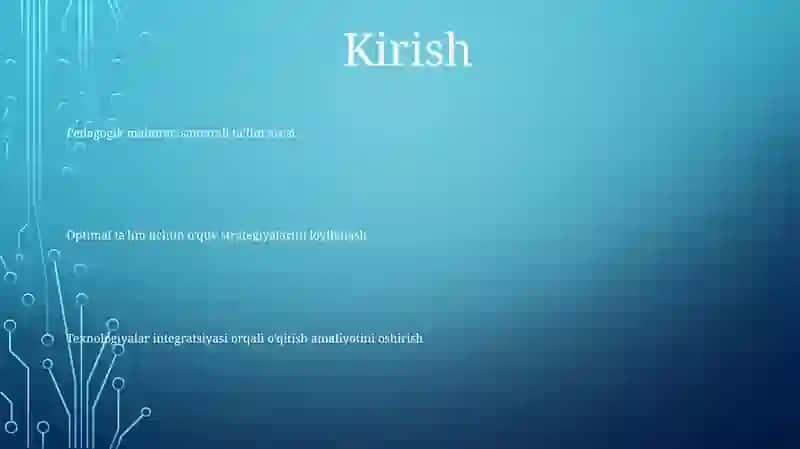 Tarbiyaviy Tadbirlarni O'Tkazish Texnalogiyasiniishlab Chiqish 2