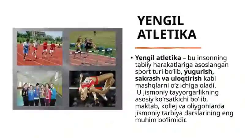 Yengil atletika va uning turlari 2