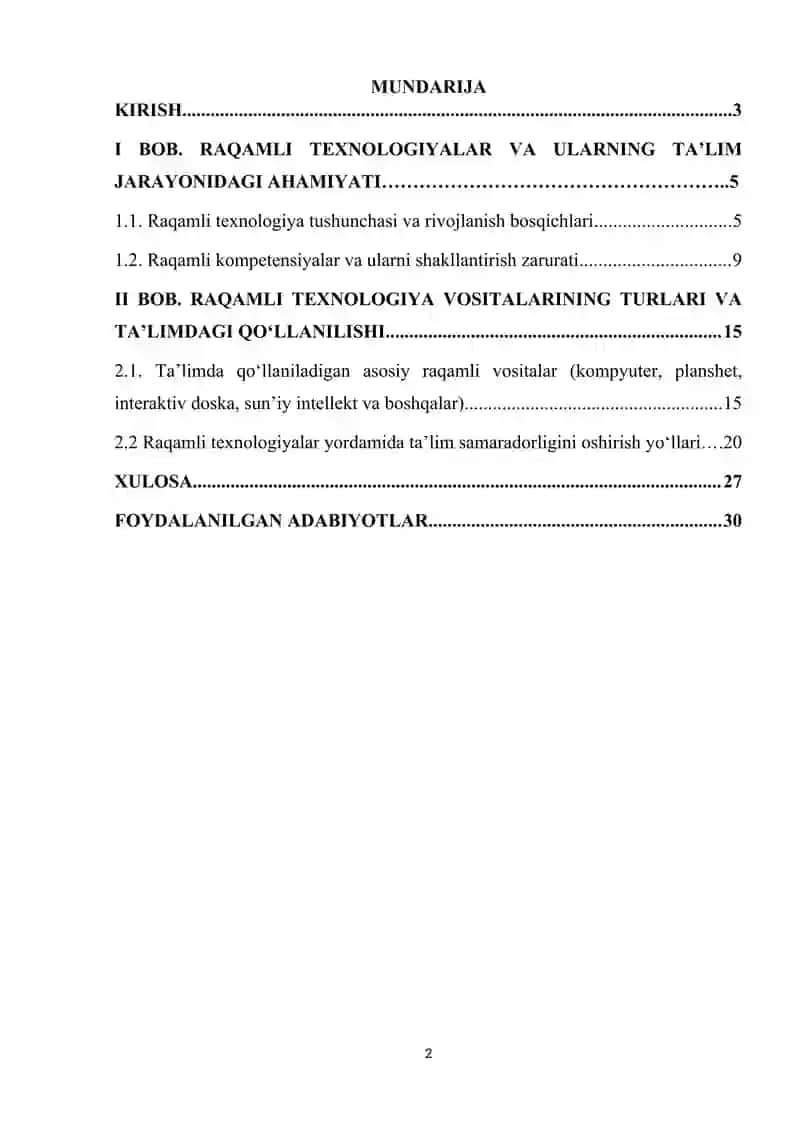 RAQAMLI TEXNOLOGIYA VOSITALARINI TA’LIM SAMARADORLIGINI OSHIRISHDAGI O’RNI VA IMKONIYATLARI 2