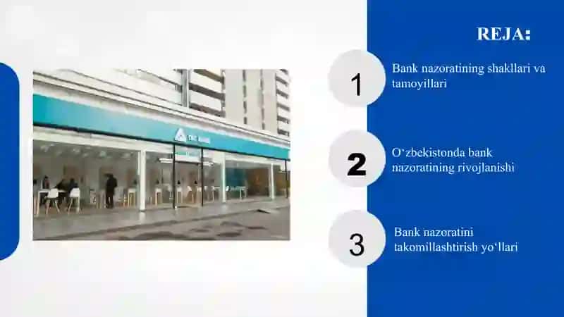 Bank nazoratini tashkil etish asoslari 2