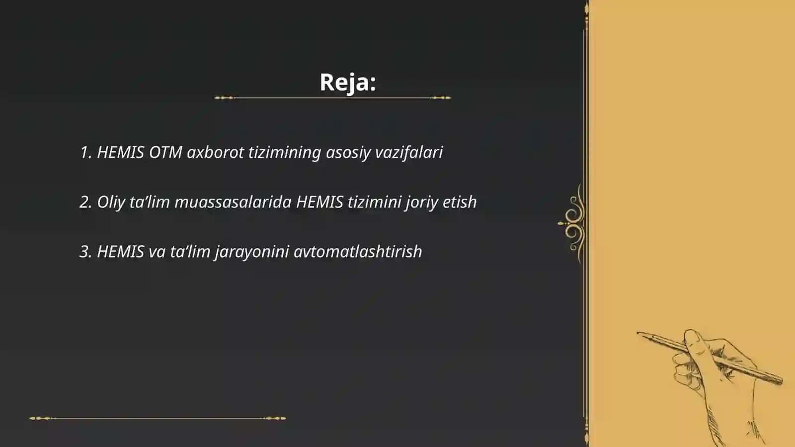 HEMIS OTM axborot tizimi va undan foydalanish 2