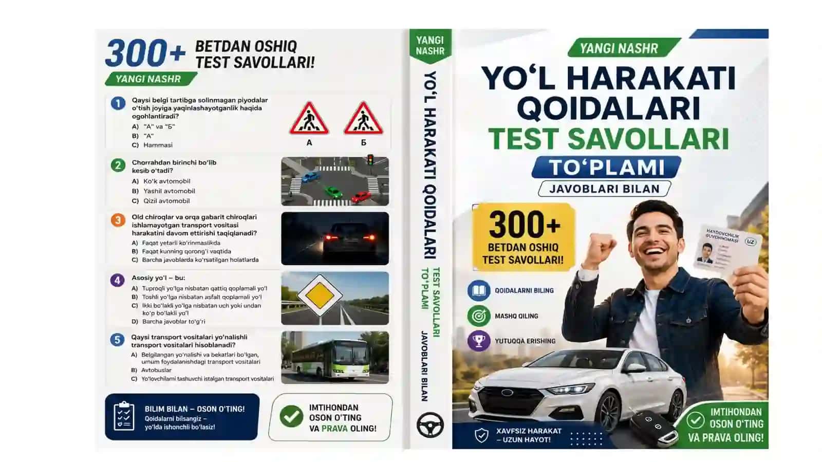 Yo‘l harakati qoidalari haqida test savollari to‘plami 2