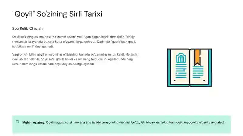"Qoyil" So'zining Sirli Tarixi 2