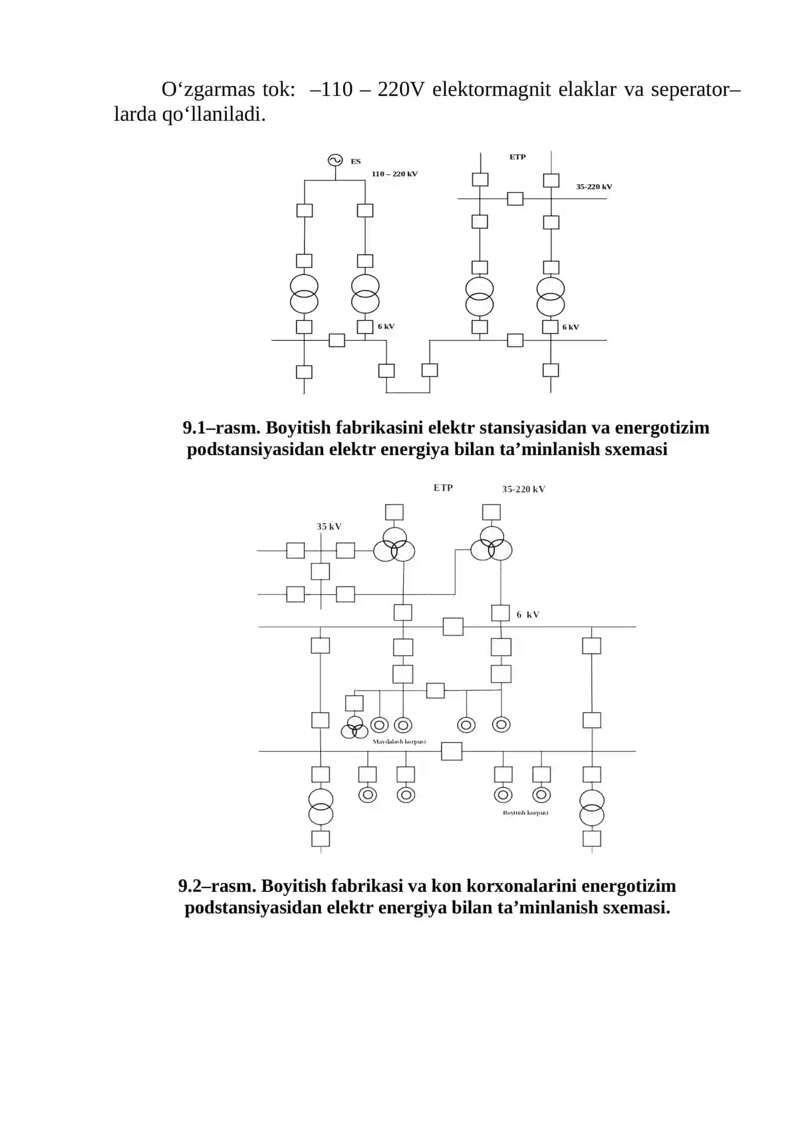 Boyitish fabrikalarining elektr ta’minot tizimi 2