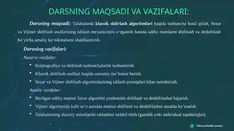 Kiberxavfsizlik asoslari 2