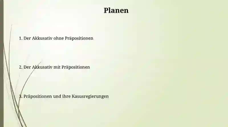 Präpositionen und Akkusativ 2