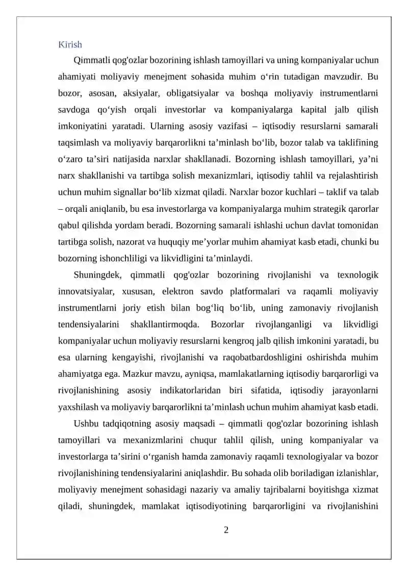 Qimmatli qog'ozlarining mohiyati va shakllari 2