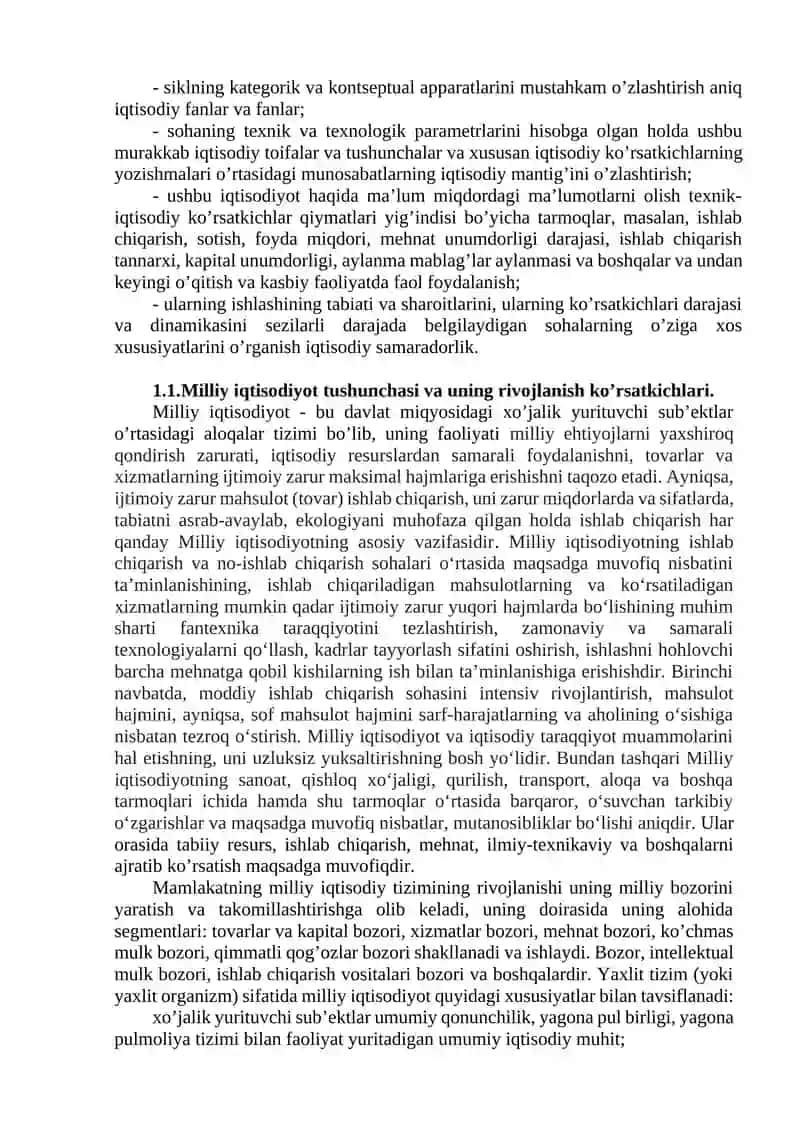 MODUL Milliy iqtisodiyotning tarmoq tuzilishi 2