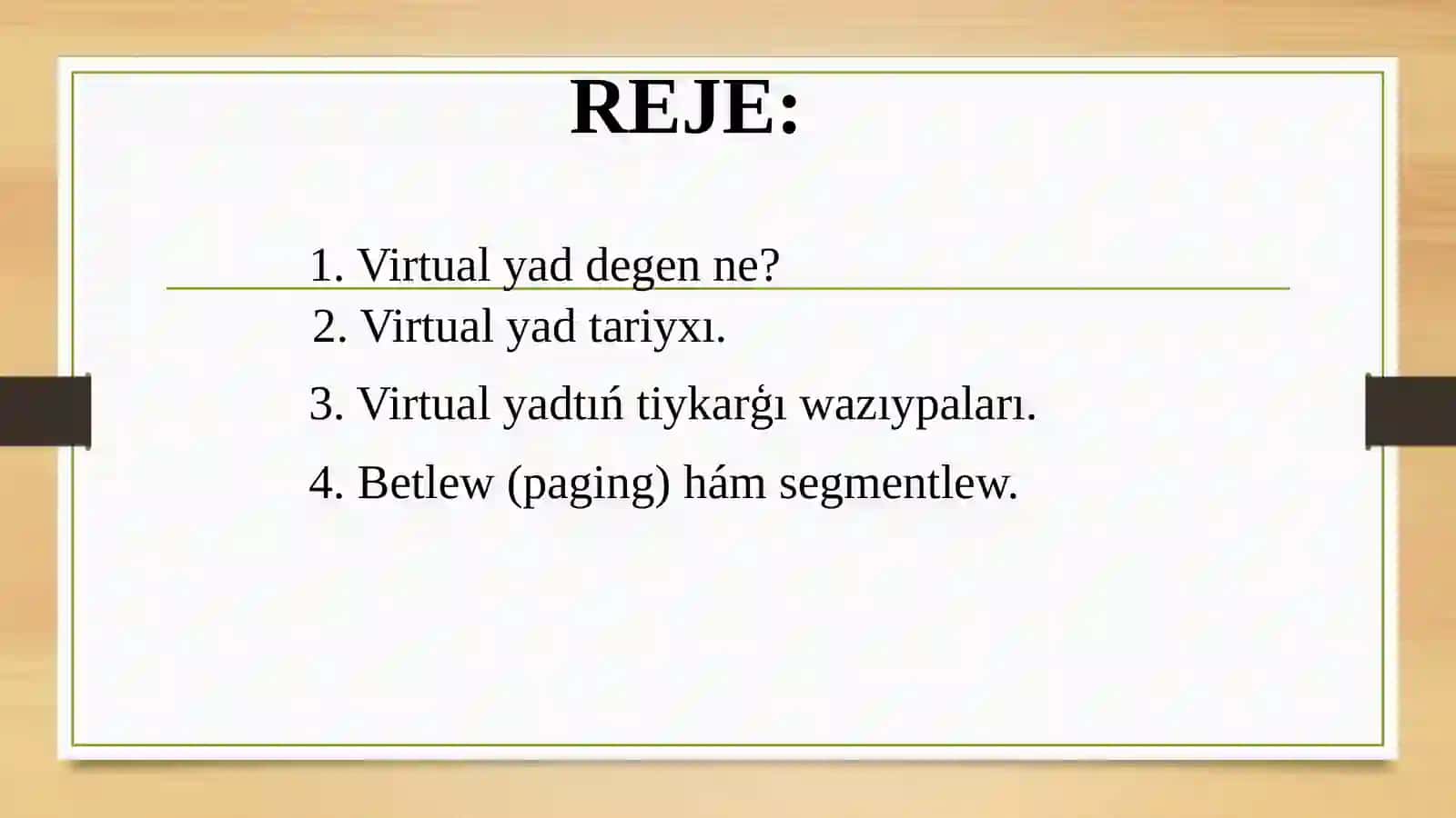 Operacion sistemalarda virtual yad túsinigi 2