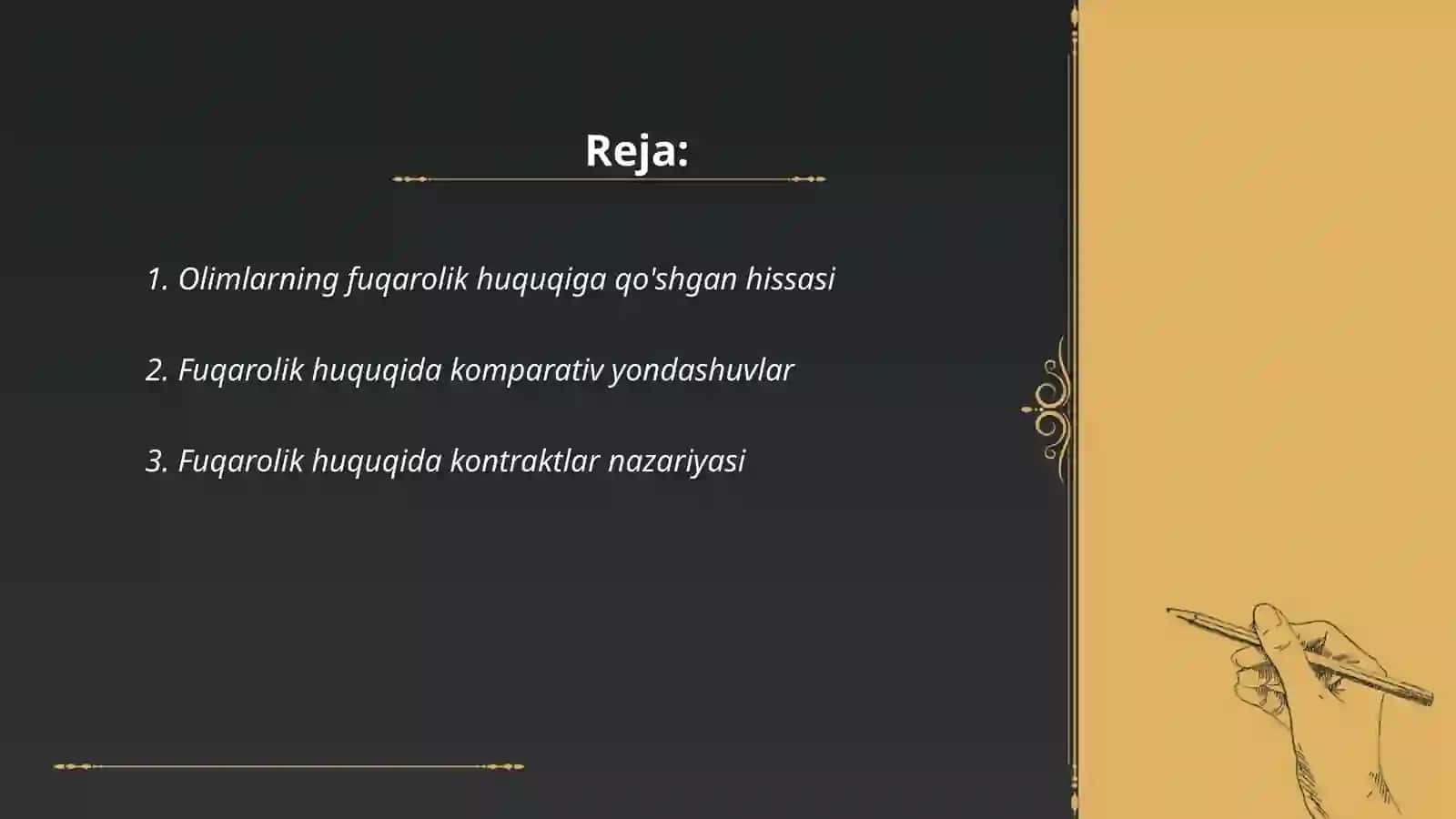 Minglangan fuqarolik huquqini rivojlantirish olimlar 2
