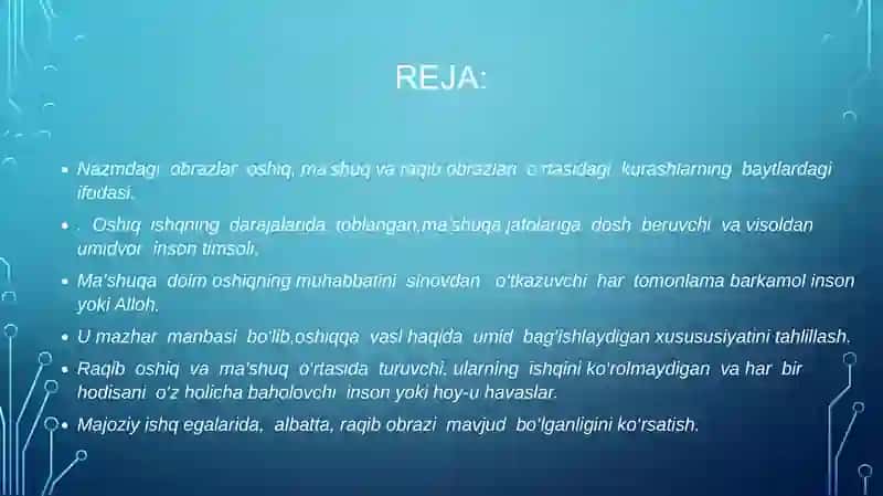 Mumtoz she’riyatda obrazlar tizimi 2