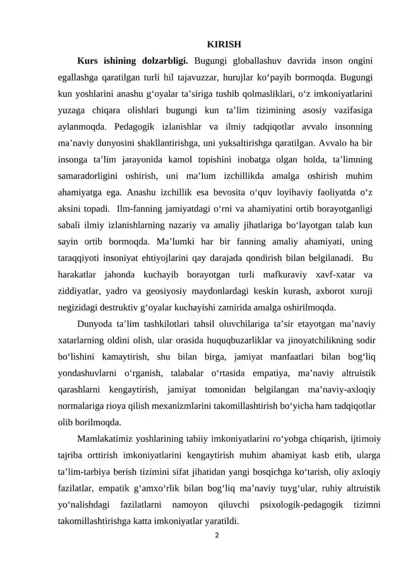 O'quv loyiha. O'quv loyihaviy faoliyat. 2