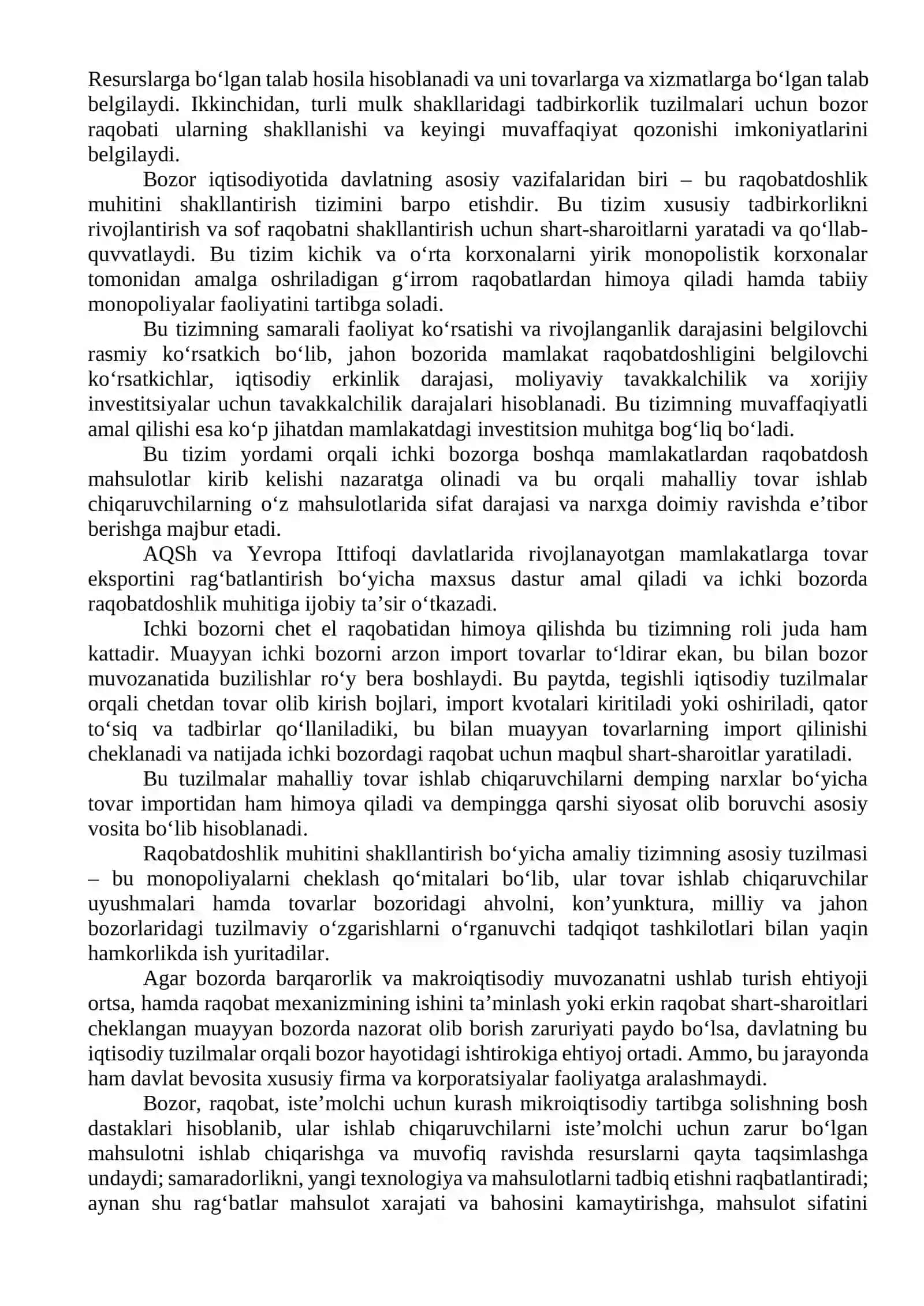 Bozor iqtisodiyoti sharoitida raqobatning ob’ektiv zarurligi 2