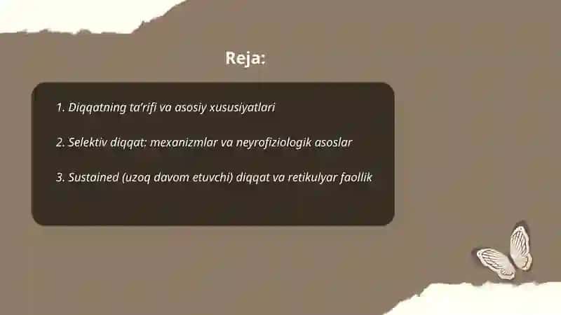 Diqqat hagida tushuncha va uning nerv-fiziologik asoslari 2