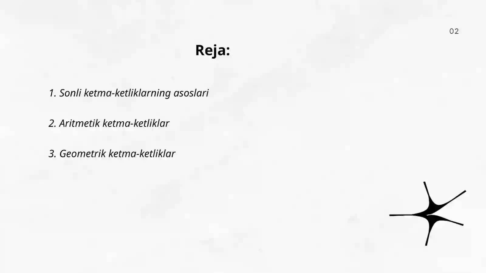 Sonli ketma-ketliklar 2