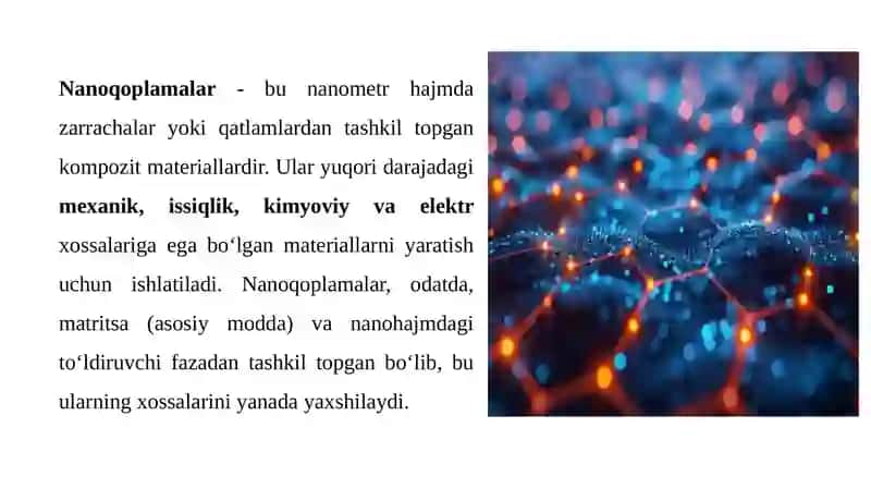 Nanoqoplamalar va Ularning Qo‘llanilishi 2