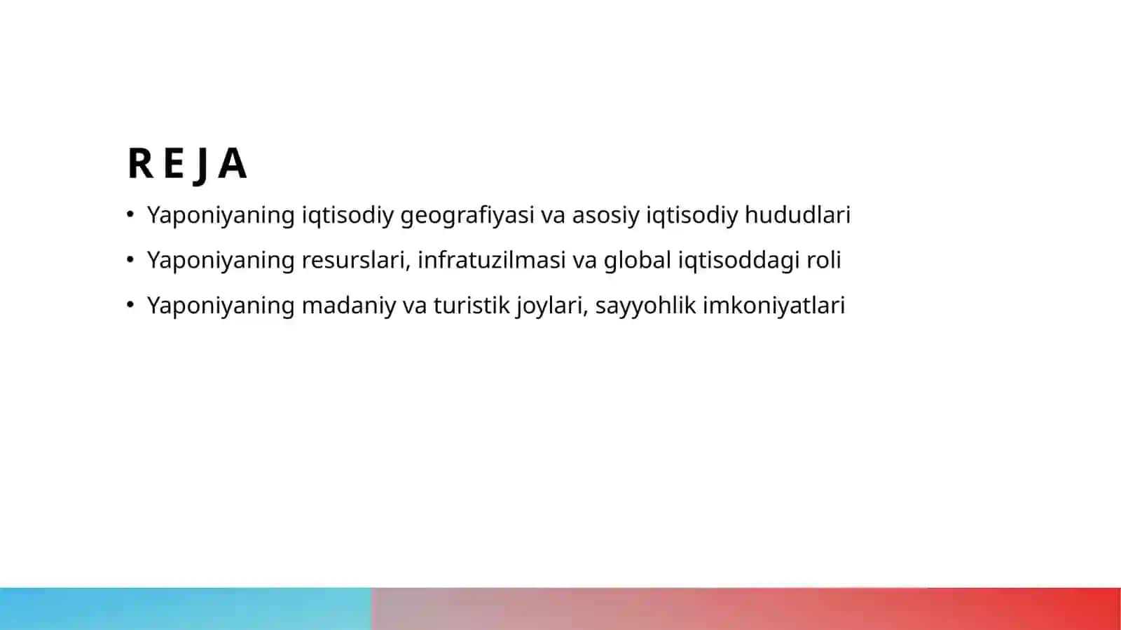 Yaponiyaning iqtisodiy geografik va turistik tavsifi 2