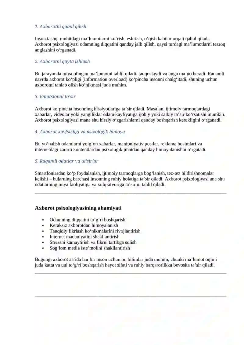 Axborot asriga kirish 2