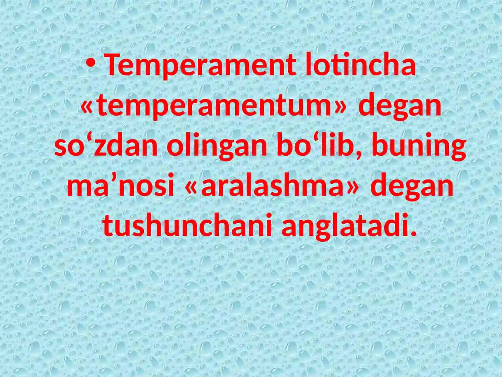 Temperament 2