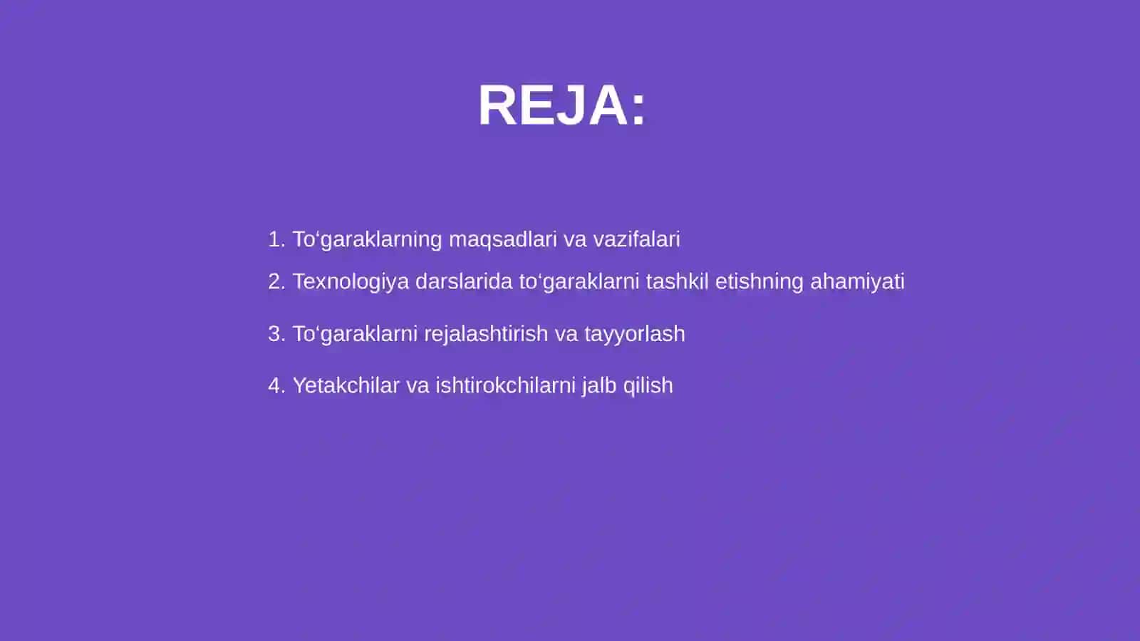 Texnologiya darslarida to‘garaklarni tashkil etish 2