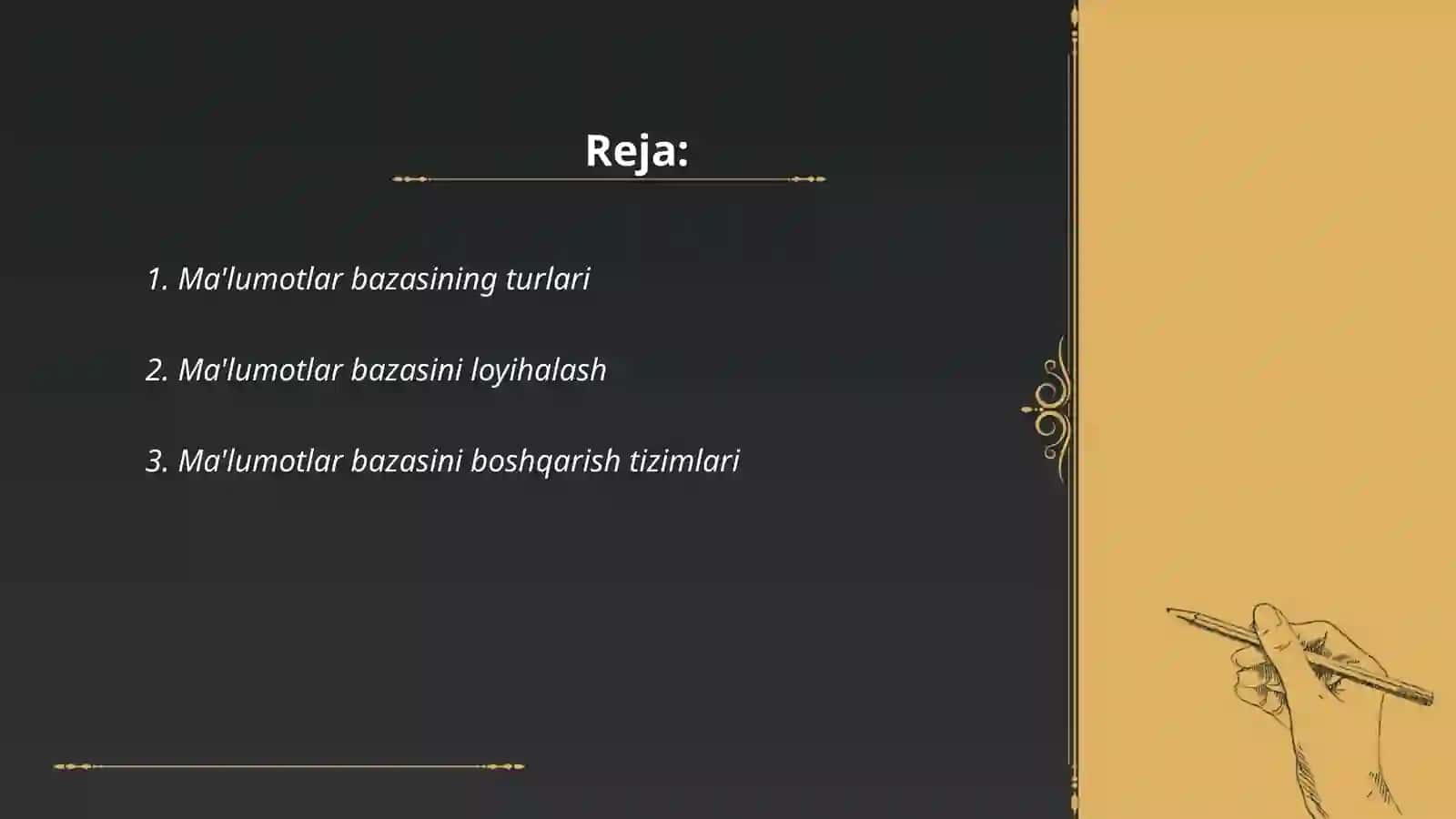 Ma'lumotlar Bazasi 2