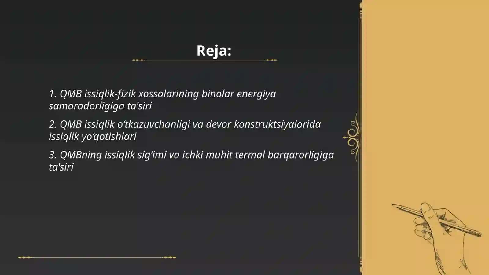 QMB issiqlik- fizik xossalarinn binolar va konstruksiyalar energiya tejamkorligi 2