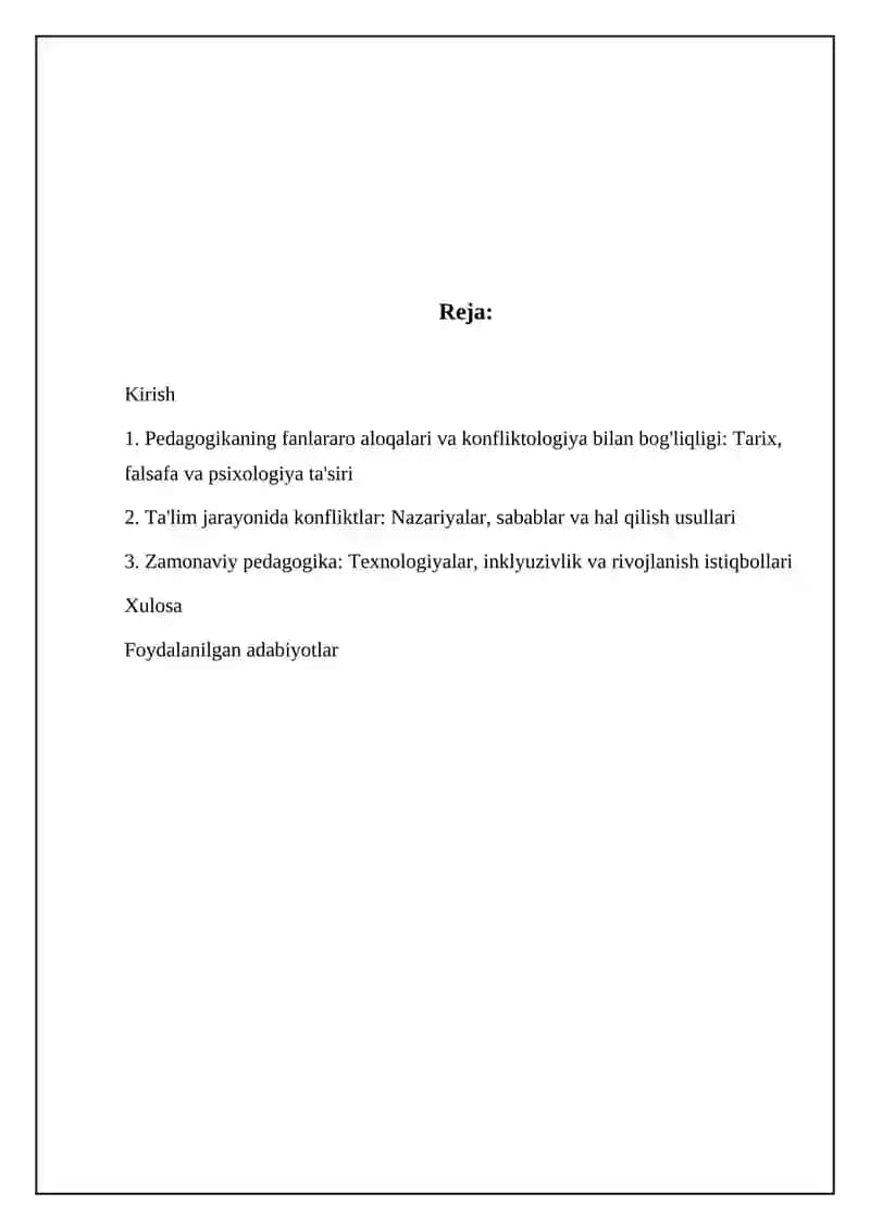 Pedagogik konfitologiyaning fanlar bilan aloqadorlikda rivojlanishi 2