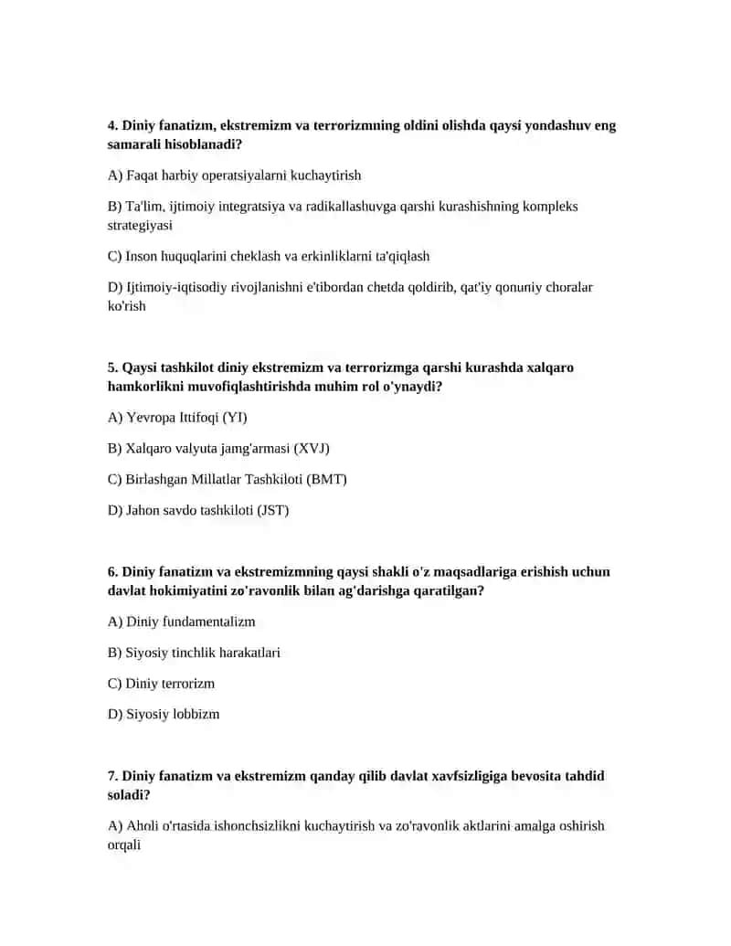 Diniy fanatizm ektremizm terorizmning tarixi va hozirgi davrda havfsizlikka tahdidi 2