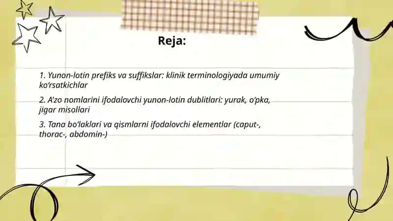 Kilinik terminallar yasovchi atama elementlar 2
