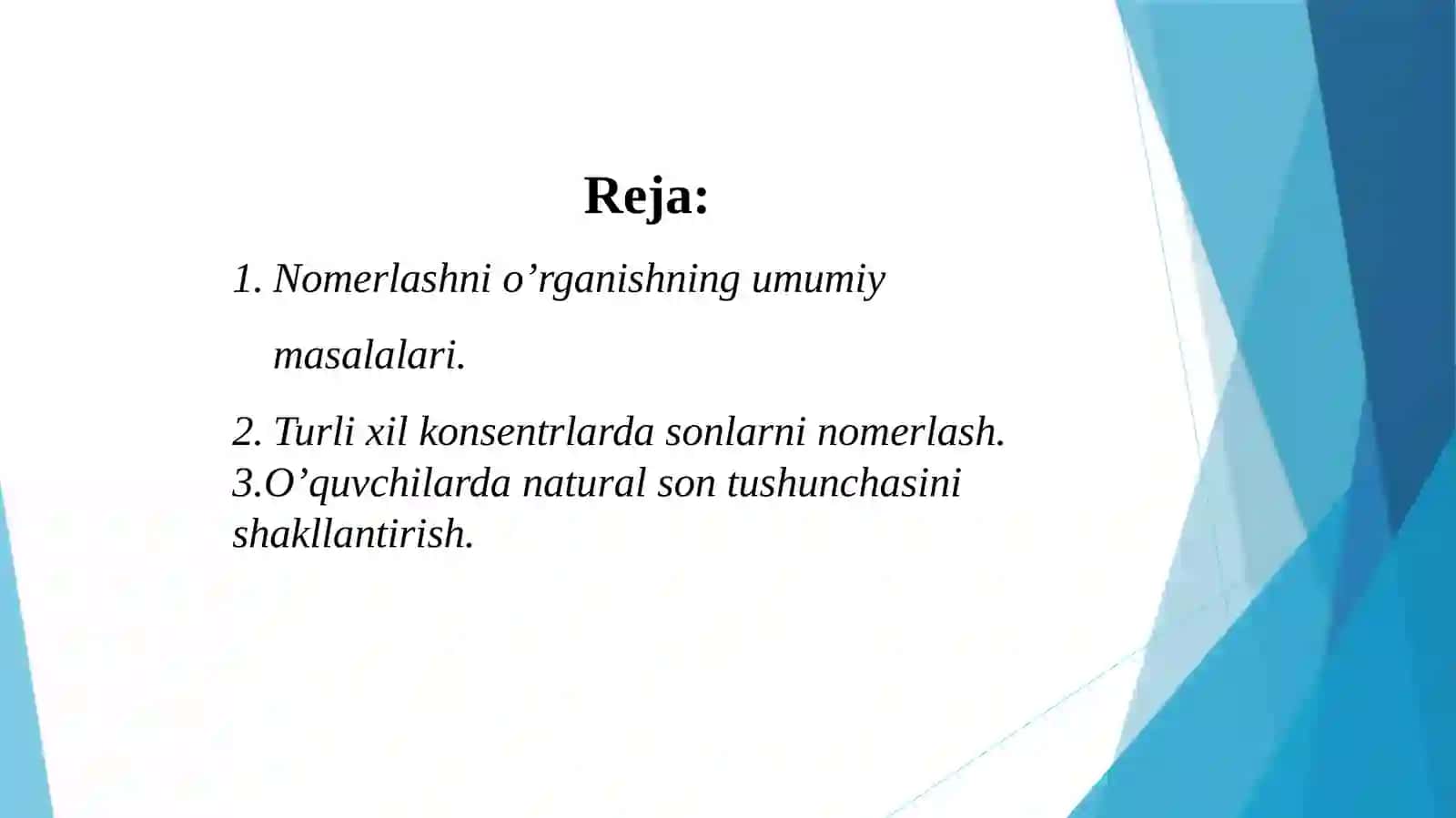 Boshlang‘ich sinflarda nomanfiy butun sonlarni nomerlashga o‘rgatish metodikasi 2