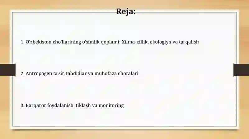 O'zbekistonning cho'l zonasi o‘simliklari va ularni muhofaza qilish 2